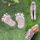 Garden Stepping Stones - Decorative Garden Stones for Patio, Deck, Garden or Sidewalk Faux Cobblestone Stepping Stones (Set of 2