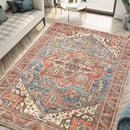Keen Home Design 10x14 Rug - Machine Washable Area Rug with Non-Slip Backing, Ideal for Living Room, Dining Room, Bedroom - Vintage, Easy Clean, Durable, Low Pile Rug - (9'7" x 14') by CozyNest Decor