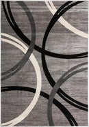 Rugshop Modern Wavy Circles Design Area Rug 6'6" x 9' Gray by TinyTreasures Baby Boutique