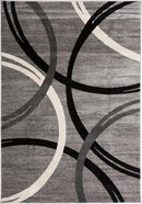Rugshop Modern Wavy Circles Design Area Rug 8'8" x 12' Gray by TinyTreasures Baby Boutique