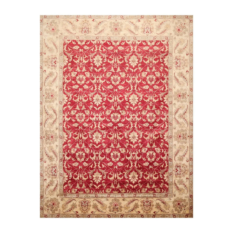 8' x 10'4'' Hand Knotted 100% Wool Peshawar Oriental Area Rug Pomegranate