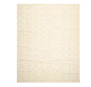 7'11'' x 9'11'' Hand Knotted Tibetan Cotton & Silk Designer Geometric Area Rug Beige