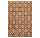 6'1" x 9'3" Hand Knotted Tibetan Wool Damask Designer Area Rug Brown Caramel