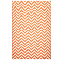 7' x 10' Chevron Machine Made Indoor Outdoor Modern Area Rug Orange