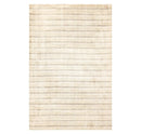 5' x 7'4'' Handmade 100% Wool Designer Stripes Modern Oriental Area Rug Beige