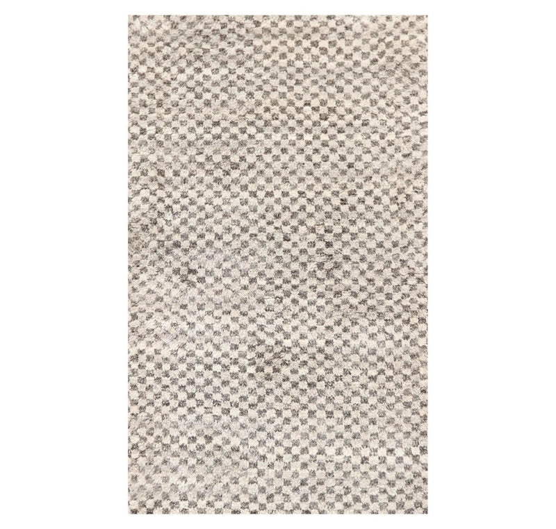 3' x 4'11'' Hand Knotted Tibetan 100% Wool Graphic Oriental Area Rug Ash Gray