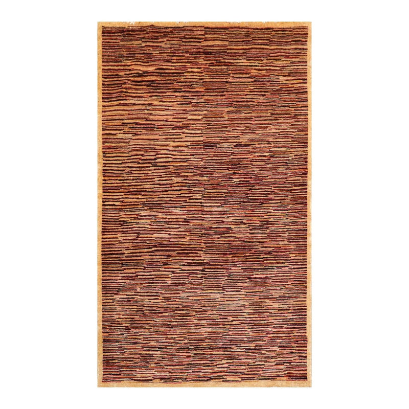 3'8'' x 5'6'' Hand Knotted 100% Wool Peshawar Modern Oriental Area Rug Gold