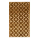 3'11'' x 5'11'' Hand Knotted Tibetan Wool & Silk Basket Weave Area Rug Brown