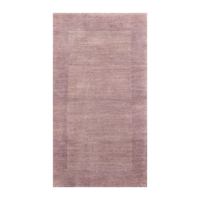 3x5 Aubergine Hand Knotted Tibetan 100% Wool ombre Modern & Contemporary Oriental Area Rug