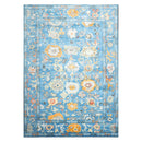 9'3" x 12'4" Hand Knotted Wool Trendy Designer Turkish Oushak Area Rug Blue