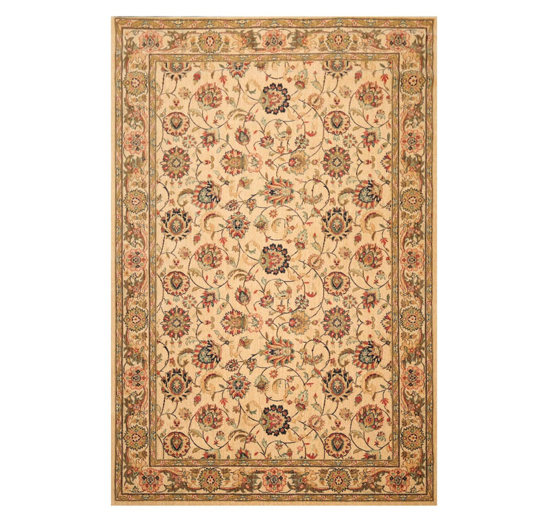 7' x 10'6" Agra 100% Wool Traditional Oriental Area Rug Caramel