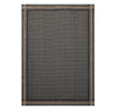 7'9" x 10'10" GR101 Midnight 100% Wool Modern Oriental Area Rug Black