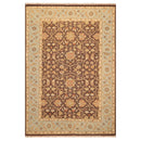 6' x 8'10" Hand Knotted 100% Wool Reversible Flat Pile Area Rug Brown