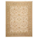 8'10" x 11'10" Hand Knotted 100% Wool Agra Traditional Area Rug Beige Brown