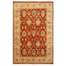 5'9"x 9' Hand Knotted Oushak New Zealand Wool Oriental Area Rug Burnt Orange
