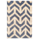 2' x 3' Hand Knotted Indo-Tibetan Wool Modern Oriental Area Rug Blue, Ivory