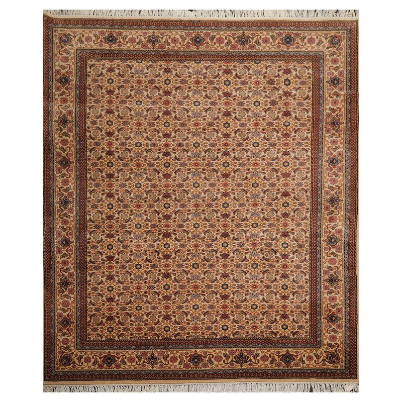 8'3" x 10' Hand Knotted 100% Wool Traditional Ferahan Oriental Area Rug Beige