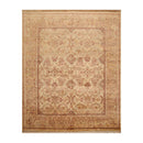 7'9" x 9'8" Hand Knotted Traditional Wool Agra Oriental Area Rug Warm Beige