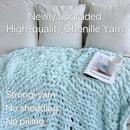 Maetoow Chenille Chunky Knit Blanket Throw （30×40 Inch）, Handmade Warm & Cozy Blanket Couch, Bed, Home Decor, Soft Breathable Fleece Banket, Christmas Thick and Giant Yarn Throws, Baby Blue by CozyNest Decor