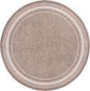 Unique Loom Outdoor Border Collection Area Rug - Soft Border (13' Round, Brown/ Ivory) by GreenHaven Gardens
