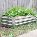 Sunnydaze 11.75" H Raised Metal Garden Bed - Galvanized Raised Garden Bed Outdoor for Vegetables and Flowers - Woodgrain - 4' x 2' Silver by GreenHaven Gardens