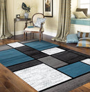 Rugshop Contemporary Modern Boxes Area Rug 7' 10" X 10' 2" Blue/Gray by TinyTreasures Baby Boutique