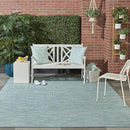 Nourison Home Positano 5' x 7' Aqua Fabric Modern Area Rug (5' x 7') by GreenHaven Gardens