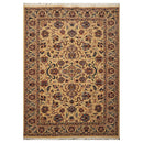 4'2" x 5'11" Hand Knotted 100% Wool 16/18 Pak Persian 300 KPSI Area Rug Tan