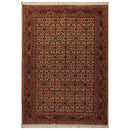 4'1" x 5'11" Hand Knotted 100% Wool Traditional Oriental Area Rug Beige