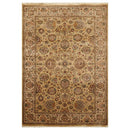 4'1" x 5'11" Hand Knotted 100% Wool 16/18 Pak Persian 300 KPSI Area Rug Tan