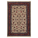 6'6"x 9'10" Authentic Hand Knotted Wool Sarouk 200 KPSI Oriental Area Rug Ivory