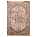 4'7" x 7'2" Hand Knotted Wool 16/18 PakPersian 300 KPSI Area Rug Ivory