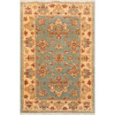 2'6" x 3'10" Hand Knotted 100% Wool Chobi Peshawar Traditional Area Rug Aqua
