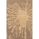 2'x3' Hand Knotted Wool & Silk Modern Tibetan Oriental Area rug Beige