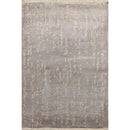 2' x 3' Hand Knotted 100% Wool Modern Tibetan Oriental Area Rug Gray, Ivory