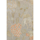 2' x 3' Hand Knotted Wool & Silk Transitional Tibetan Oriental Area Rug Gray