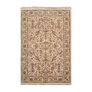 5’10" x 8’11" Hand Knotted Wool & Silk Sino Persian 200 KPSI Area Rug Ivory Tan