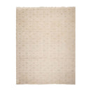 8’8"x11’9" Hand Knotted Flat Weave high low texture Wool & Silk Tibetan Area Rug Beige