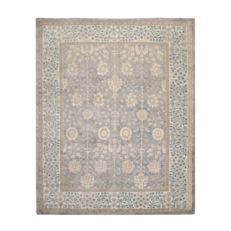 7'10” x 9'10” Designer 100% Polypropylene Oriental Area Rug Gray, Beige