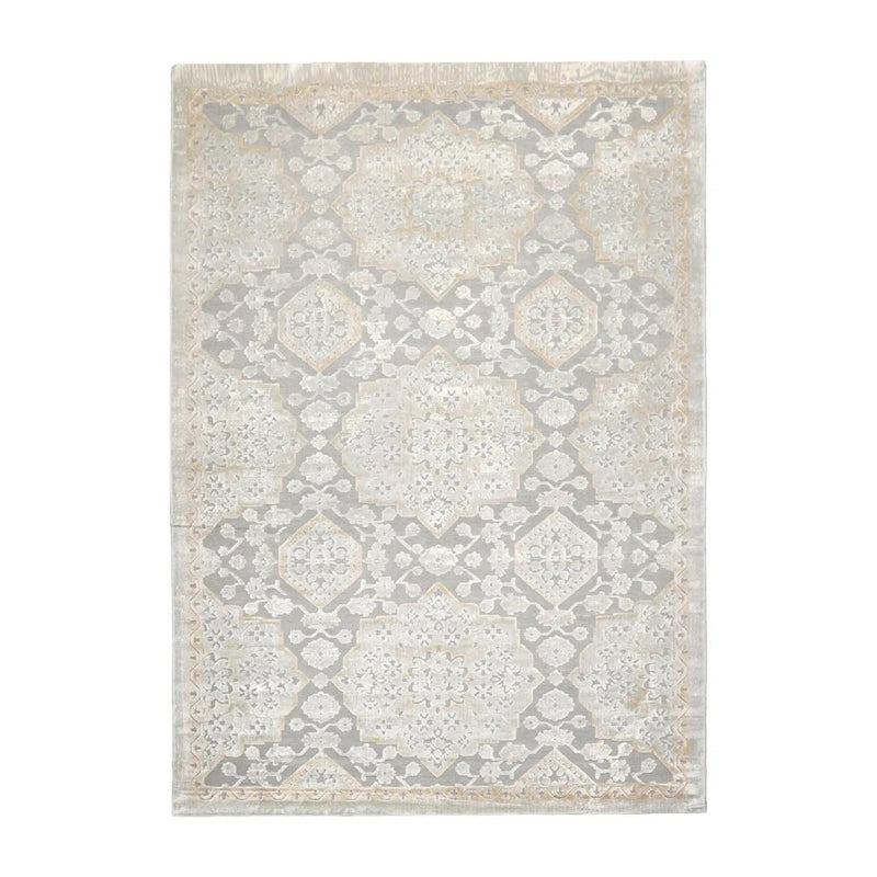 7'11” x 11'2” Designer Modern High Low Pile 100% Polypropylene Area Rug Gray