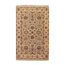 3’ x 5’1" Hand Knotted Wool Traditional Indo Kashan Oriental Area Rug Mint, Tan