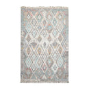 5' x 8'  Indoor Outdoor Hand Woven 100% Recycled PET Yarn Modern Kilim Area Rug Beige