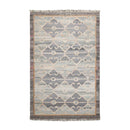 5' x 8'  Indoor Outdoor Hand Woven 100% Recycled PET Yarn Modern Kilim Area Rug Gray