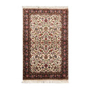 3’ x 5’ Hand Knotted Wool Traditional Indo Kashaan Oriental Area Rug Ivory