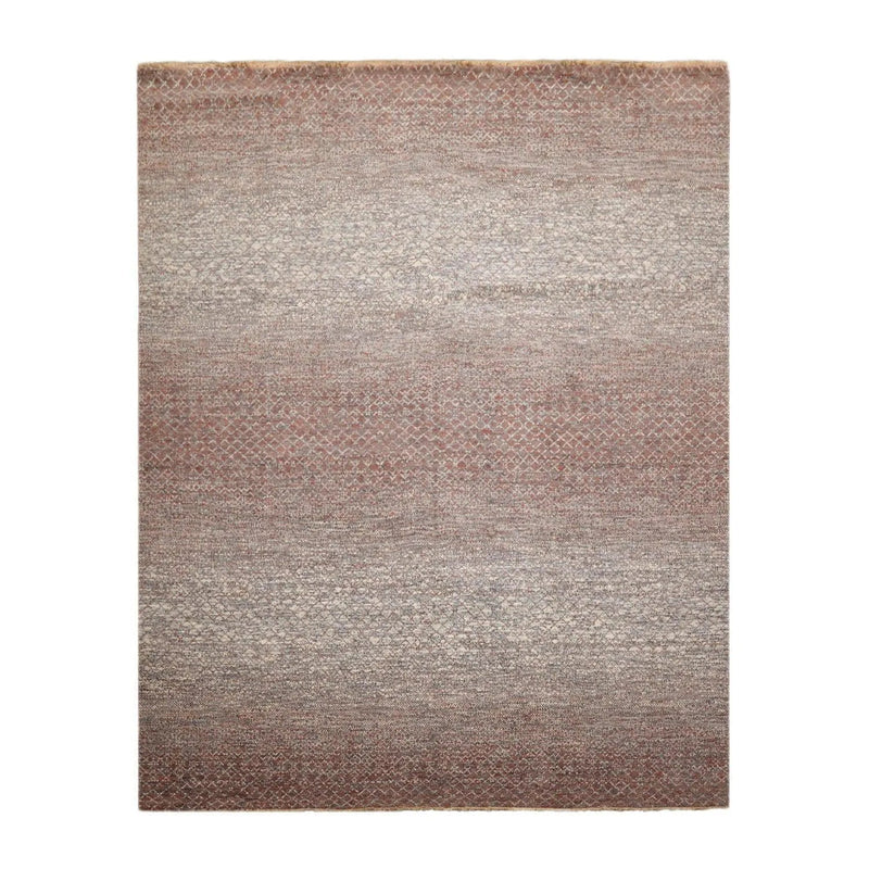 8 x 10 Ivory, Gray Hand Knotted 100% Wool Modern & Contemporary Oriental Area Rug