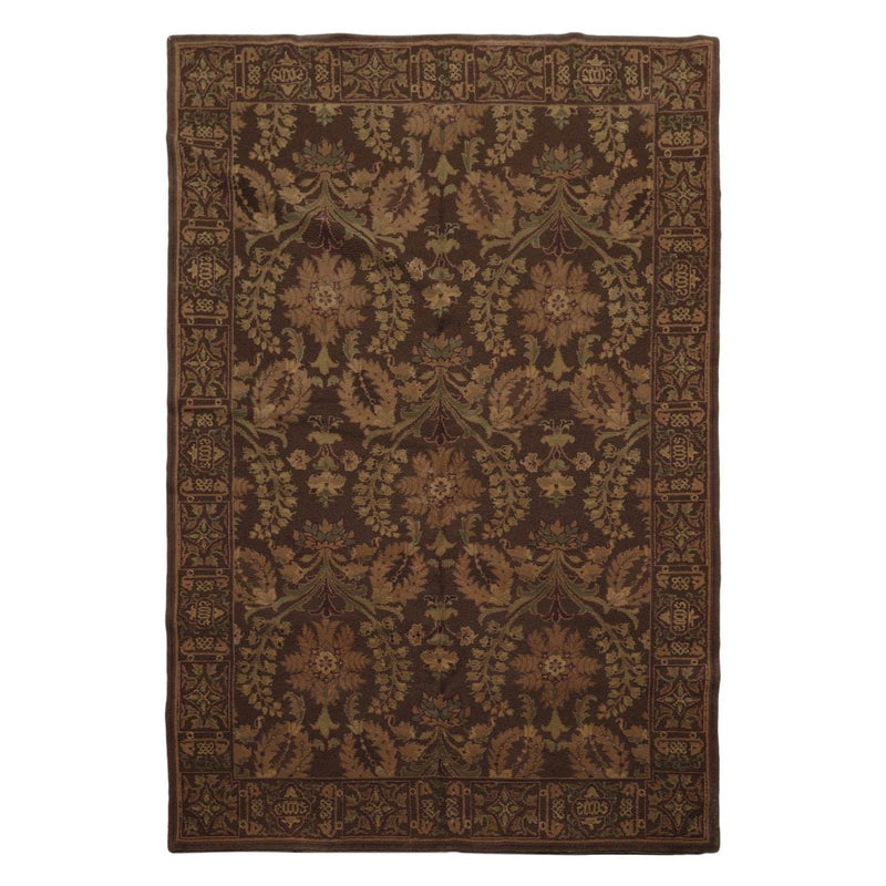 6'1" x 9' Hand Knotted 100% Wool French Aubusson Savonnerie Area Rug Gold