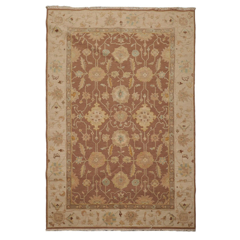 5’10”x8’10" Hand Knotted Wool High Low Pile Sculpted Area Rug