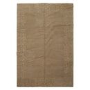 6'1" x 9' Lapchi Hand Knotted Wool & Silk Animal Print Tibetan Area Rug Beige