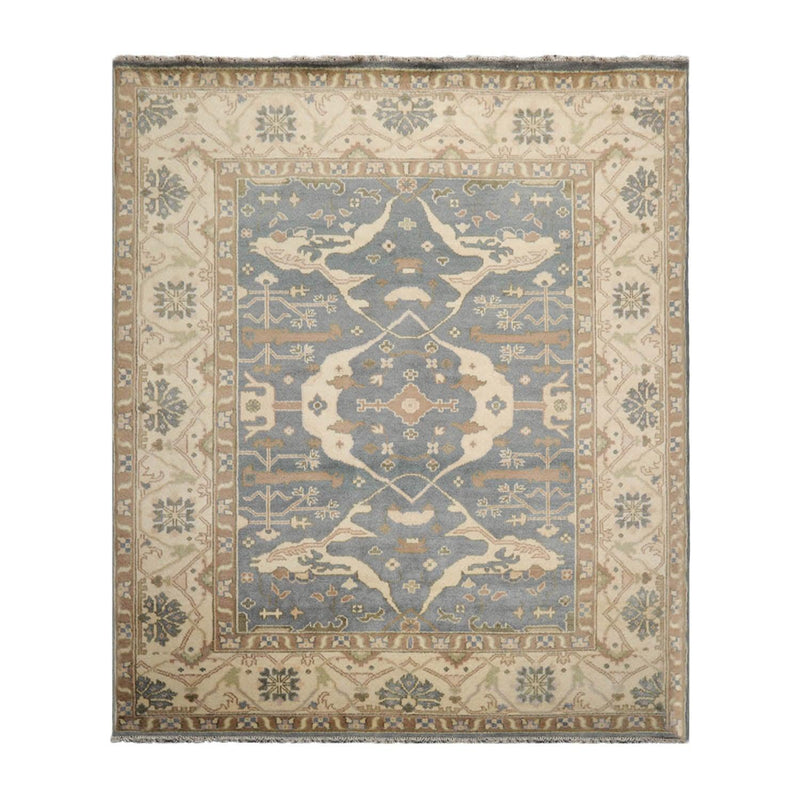 8’3" x 9’10”  Muted Turkish Oushak Hand Knotted 100% Wool Area Rug Slate