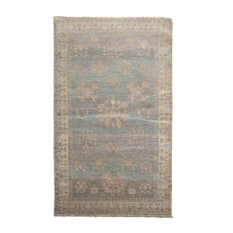 3x5 Slate, Gray Muted Afghan Oushak Vegetable Dyes Traditional Oriental Area Rug